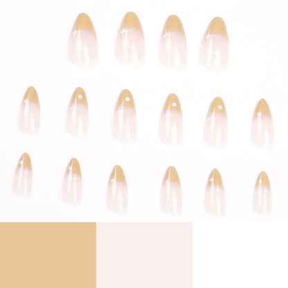 Yellow French Star  Wholesale Press onable  False Nail   False Nail Nail｜365nails