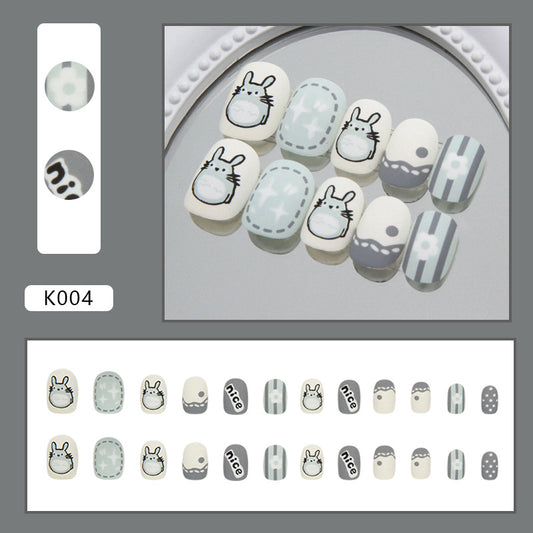 Cute and fresh short animated kids nails｜365nails