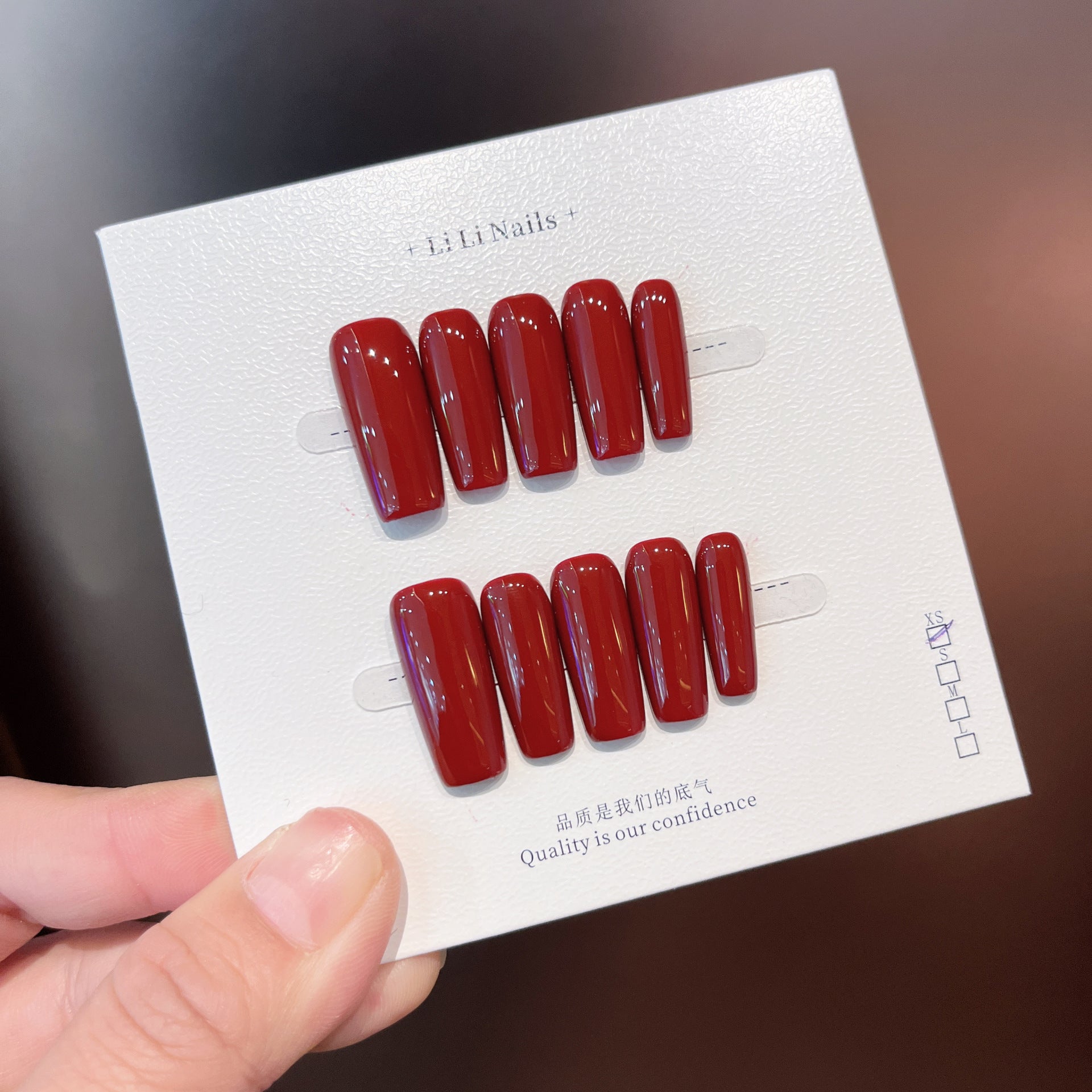 The Essential Solids | Medium Coffin | Handmade Press-on Nails