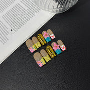 365nails: "Candy Bloom" – 3D 플로럴 & 젤리 수제 스퀘어형 네일