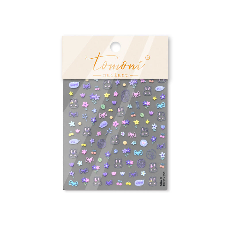 3D Embossed Nail Stickers – Whimsical Collection