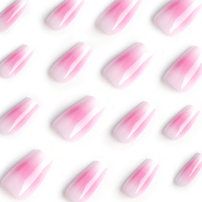 Unhas atacado mudança gradual manchas destacáveis unhas de pressão arte média e curta unhas postiças acabadas atacado｜365nails