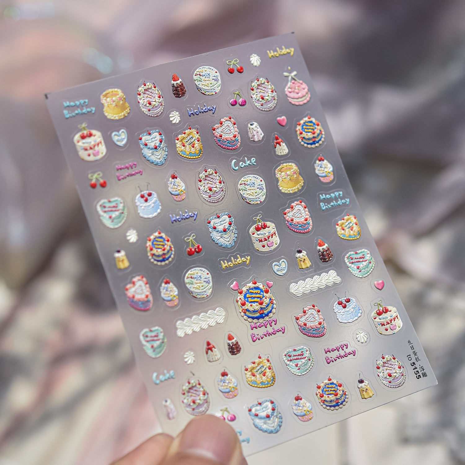 3D Cake Party – Sweet Dessert Nail Art Stickers