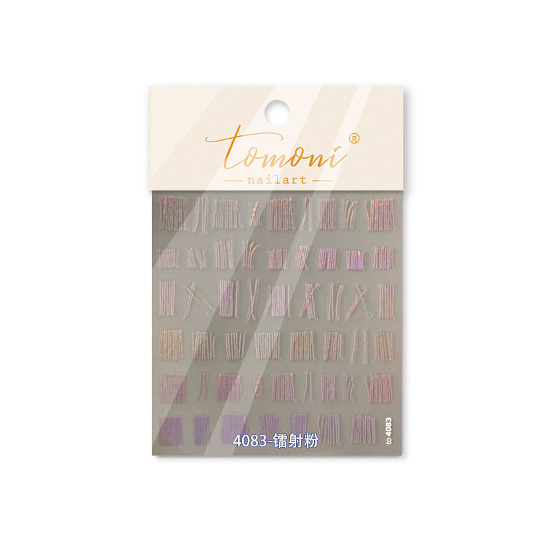 365nails: "Holographic Gradient Lines" – nail art stickers