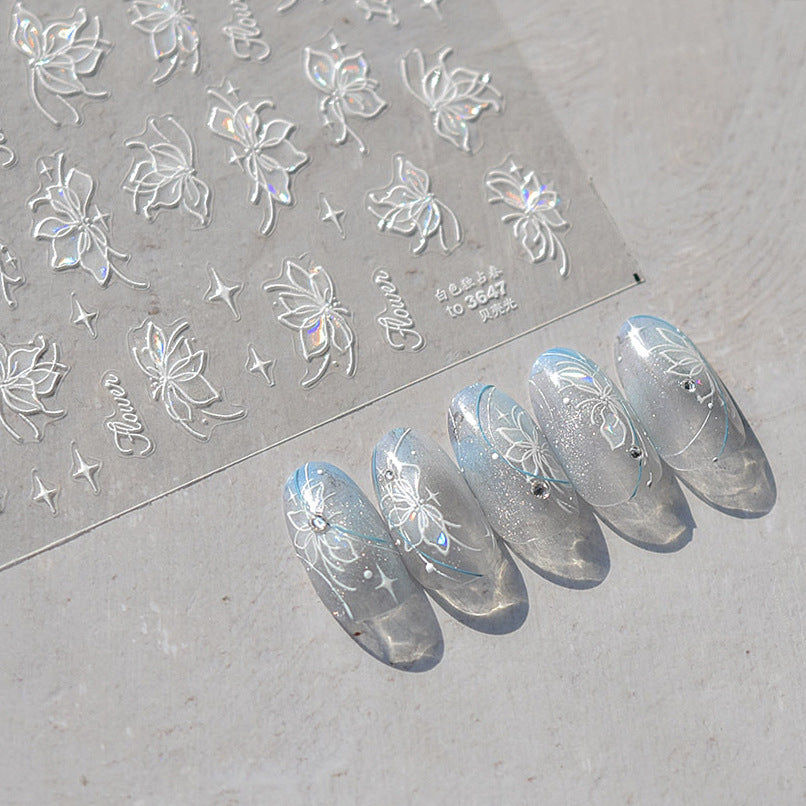 365nails: "Holographic Floral Lily" – Nail Art Stickers
