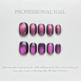 Colorful Glossy Short Press On Nails Collection Set