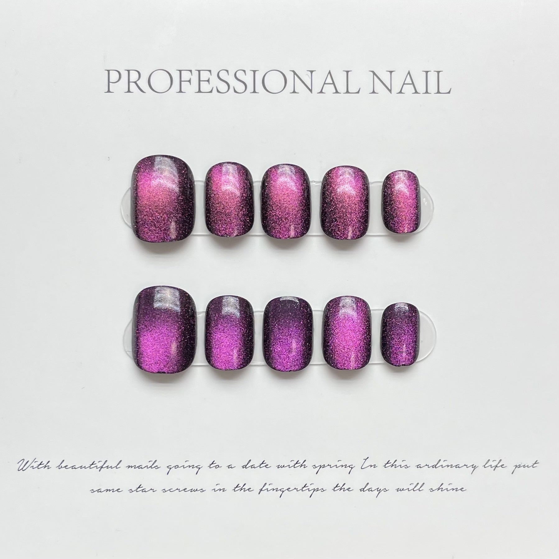 Colorful Glossy Short Press On Nails Collection Set