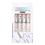 Press on nails fake nail patch extension nail Spice Girl medium rectangle removable 24 pieces with drill manicure