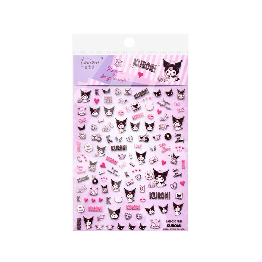365nails: "Kuromi Iconic Black & Pink" – Nail Art Stickers