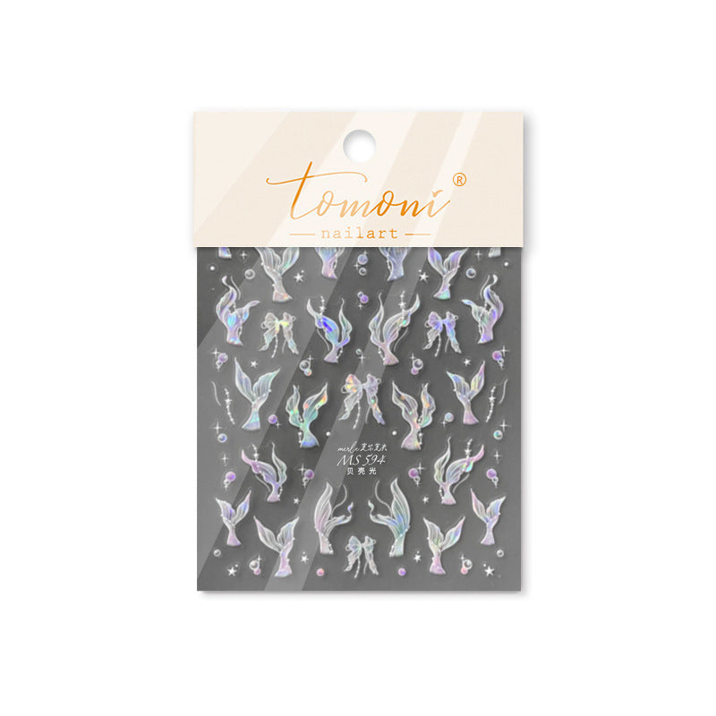 365nails: "holographic mermaid tail ocean" – Nail Art Stickers