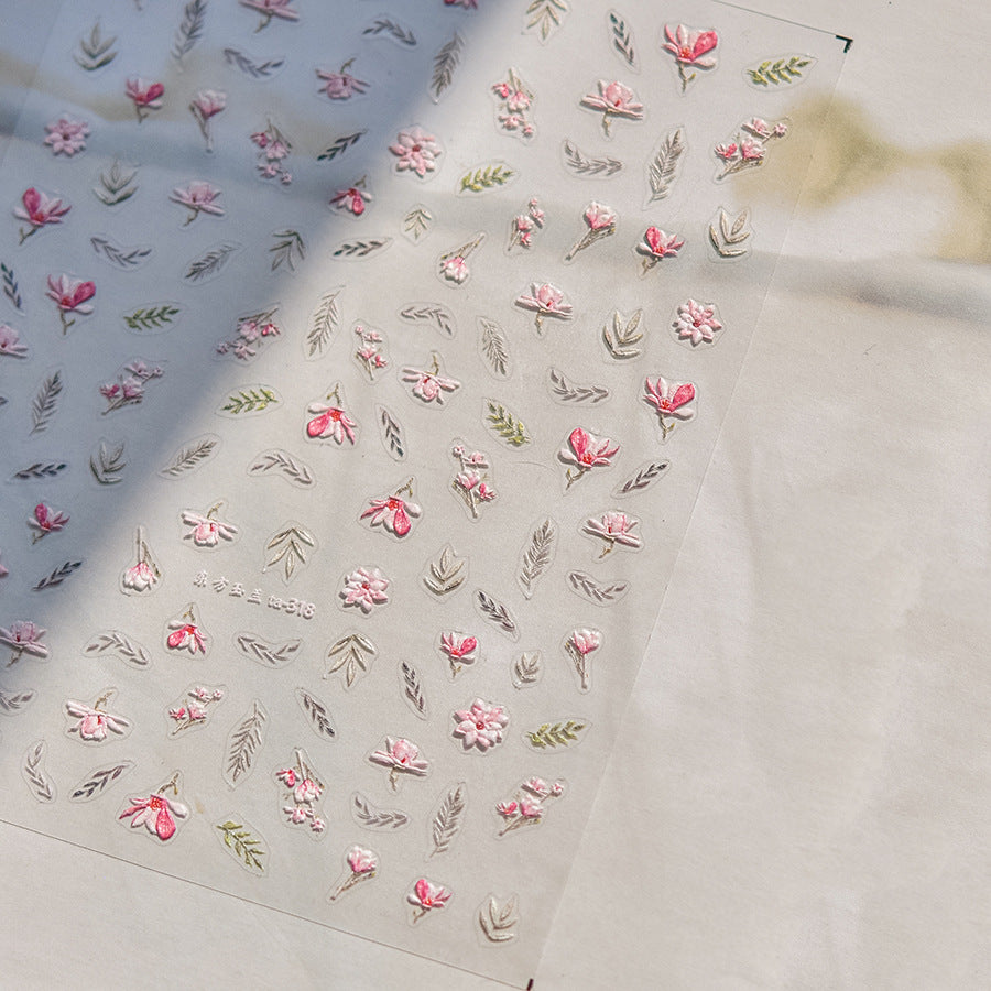 365nails: "set embossé de fleurs sauvages lavande" – Autocollants pour ongles