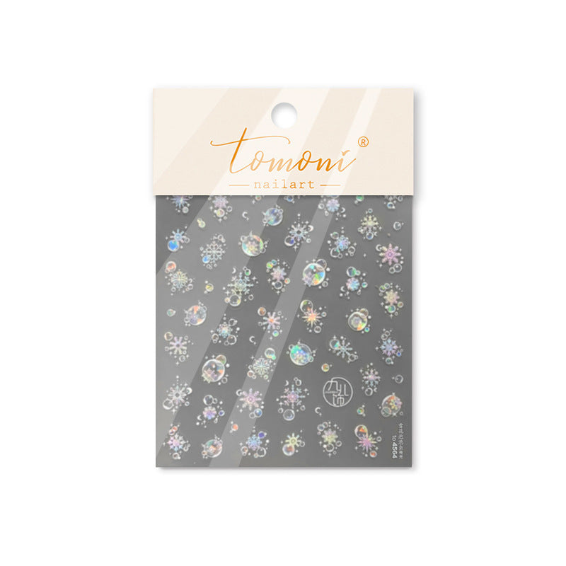 365nails : « Flocon de neige holographique à bulles » – Autocollants pour ongles