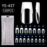 Nail Tips exclusive for seamless press on nails extension nail piece French transparent nail fake nail patch finished nail art 120 pieces