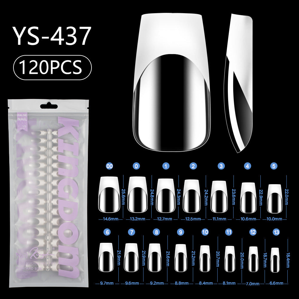 Nail Tips exclusive for seamless press on nails extension nail piece French transparent nail fake nail patch finished nail art 120 pieces