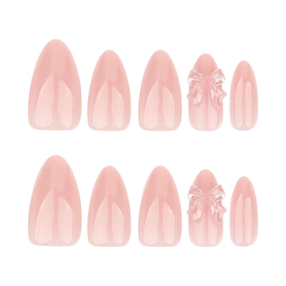 Pieza de arte de uñas con un dulce y puro viento rosa desnudo y un avanzado sentido tridimensional, taladro de punto de hielo a través del arco｜365nails