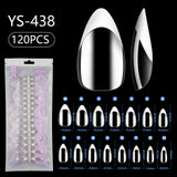 Nail Tips exclusive for seamless press on nails extension nail piece French transparent nail fake nail patch finished nail art 120 pieces