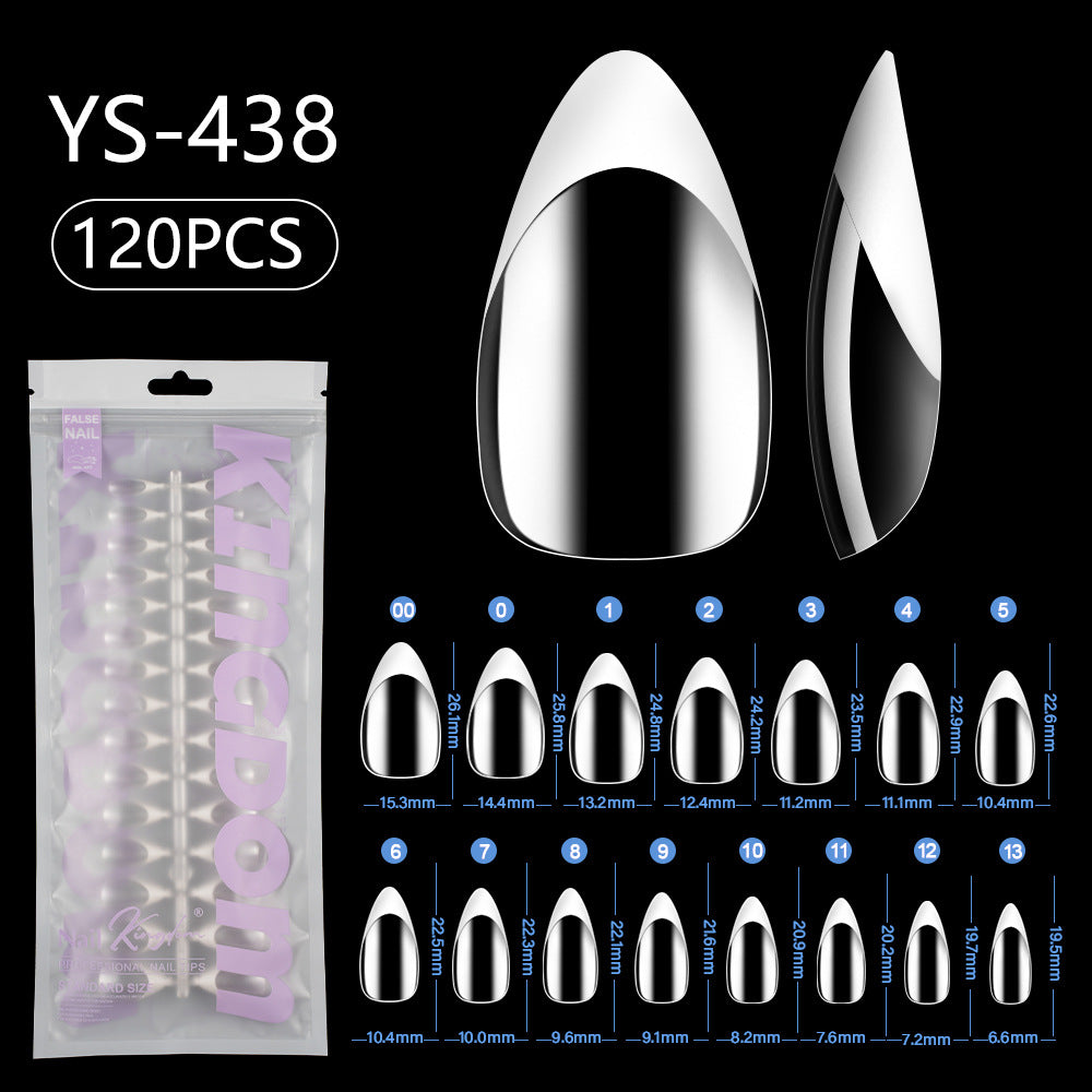 Nail Tips exclusive for seamless press on nails extension nail piece French transparent nail fake nail patch finished nail art 120 pieces