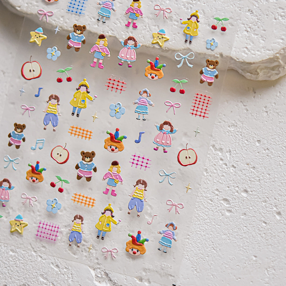 365nails: "Cartoon Girl & Friends" – nail art stickers