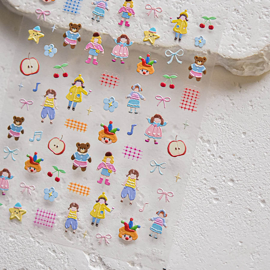 365nails: 만화 소녀와 친구들 네일 아트 스티커