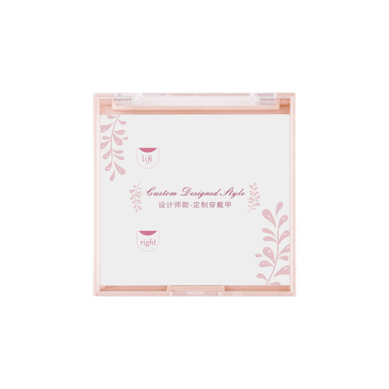 Clear Square Press On Nail Storage Display Box