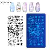 Christmas Nail Stamping Plate Set with Festive Holiday Designs (MOQ=3)
