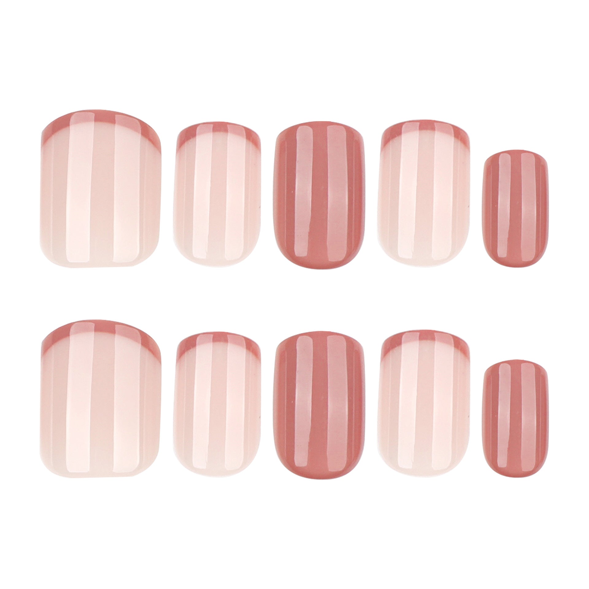 Unhas postiças quadradas curtas francesas, unhas postiças de pressão, atacado de unhas ｜365nails