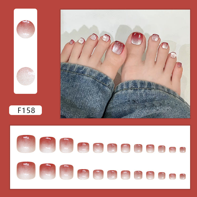 Uñas postizas Cat Eye Fine Flash, uñas postizas extraíbles Fine Flash, 24 piezas ｜365nails