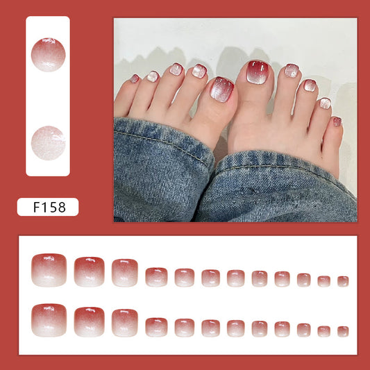 Uñas postizas Cat Eye Fine Flash, uñas postizas extraíbles Fine Flash, 24 piezas ｜365nails