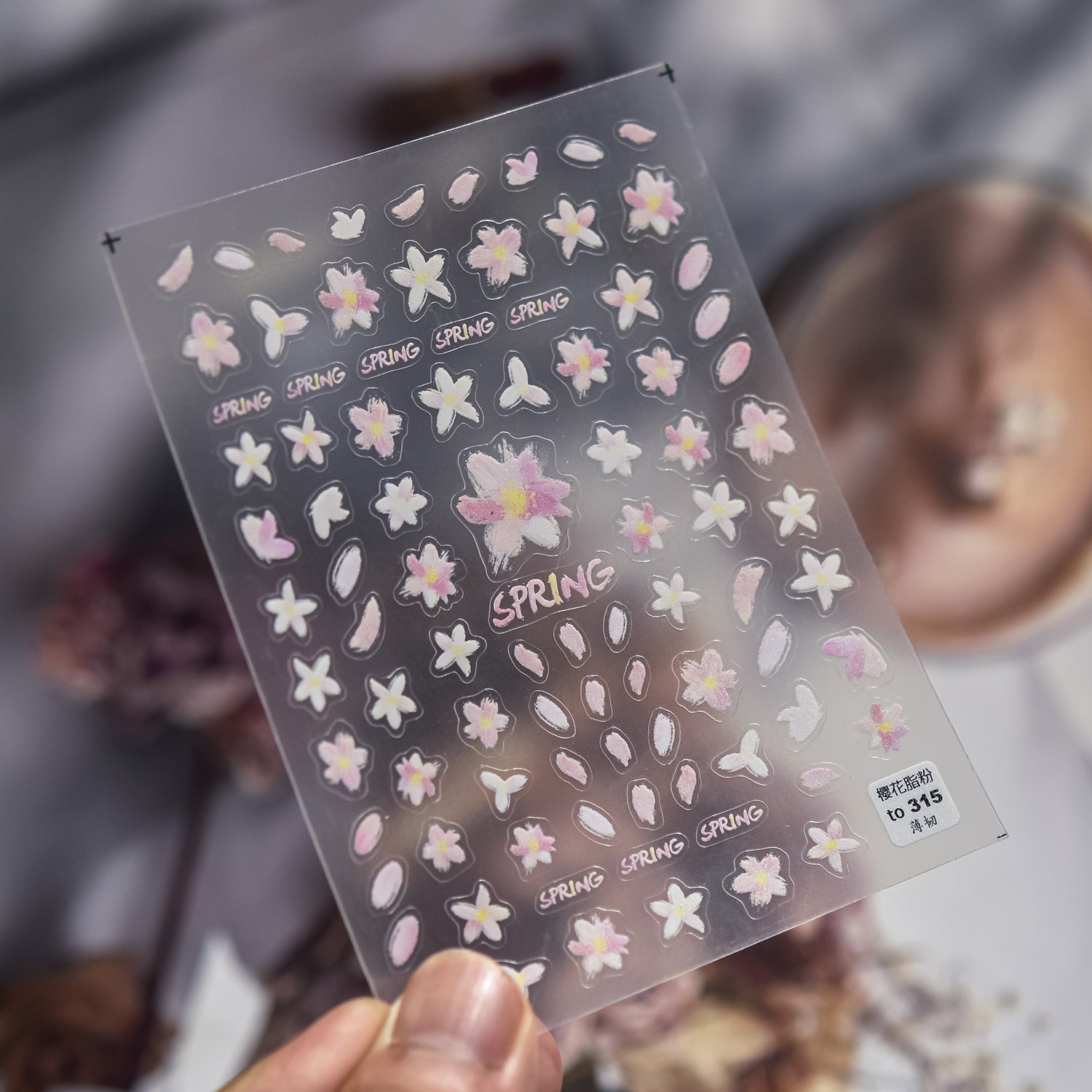 365nails: "Rose Aquarelle Rose" – Autocollants Nail Art