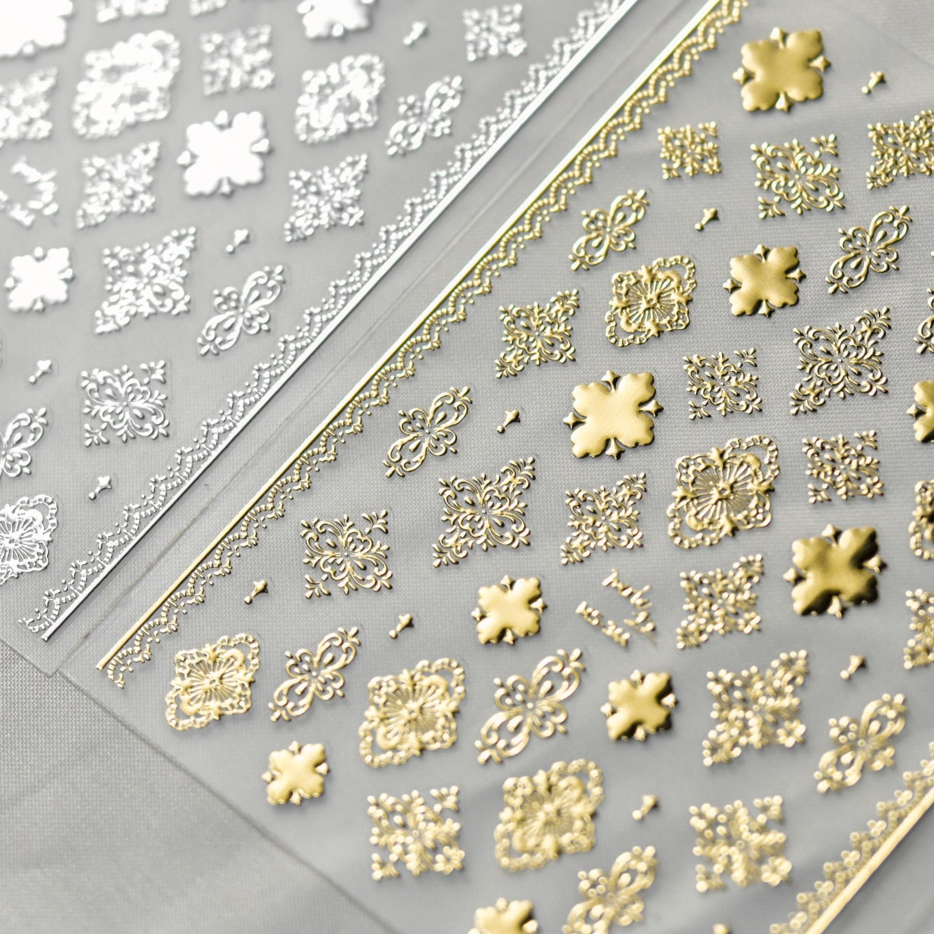 365nails: "Gold Baroque Damask" – nail art stickers