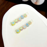 Cute Candy Cartoon Kids Press On Nails Mixed Style Set