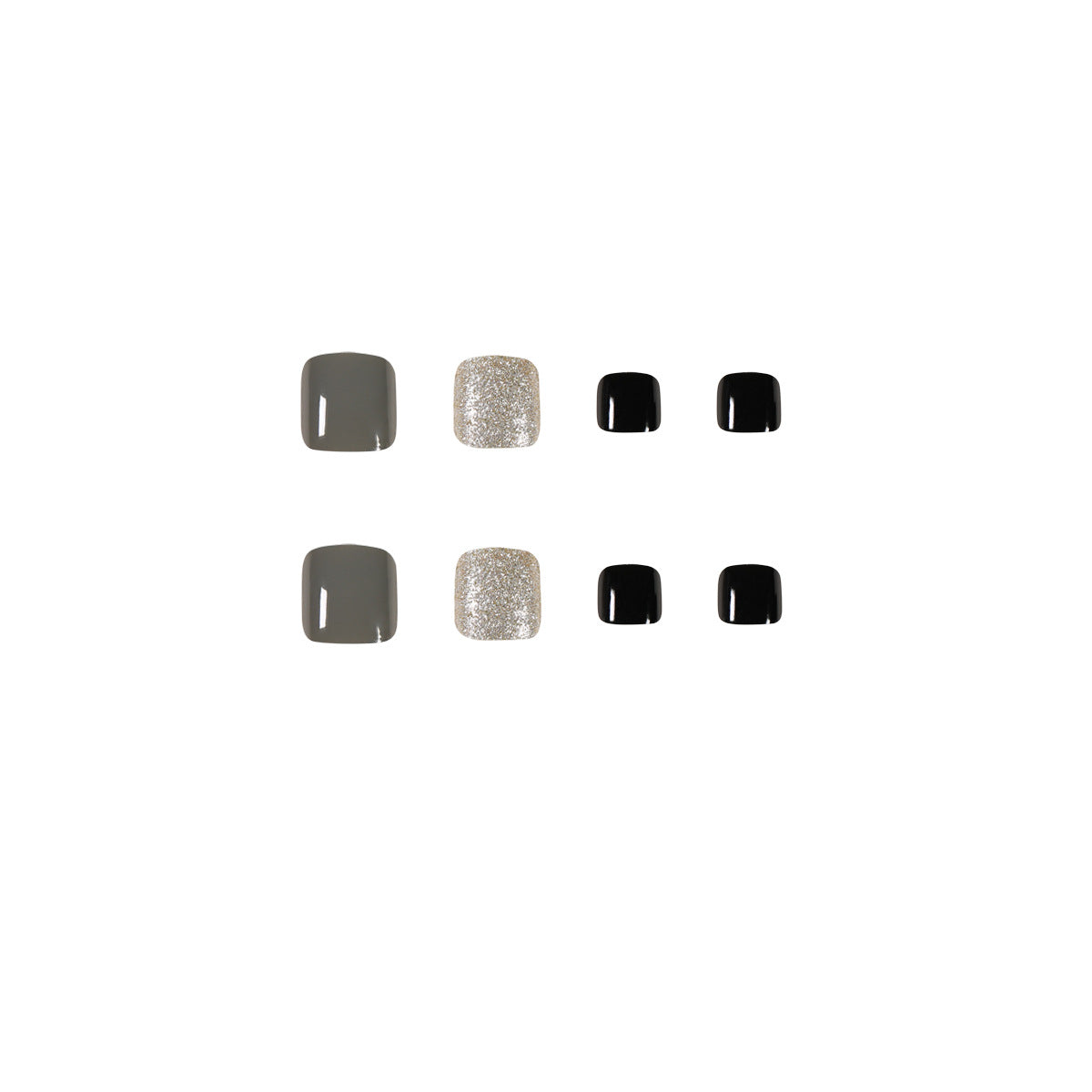 Morandi color summer foot nail wear nail art finished fake nail nail art patch foot nail patch removable｜365nails