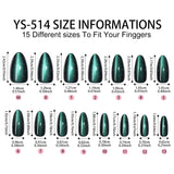 Purple Cat Eye Almond Press On Nails (MOQ=3)