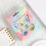 Kids press-on nails Cute cartoon smiley face flower glue-free direct sticker nail piece