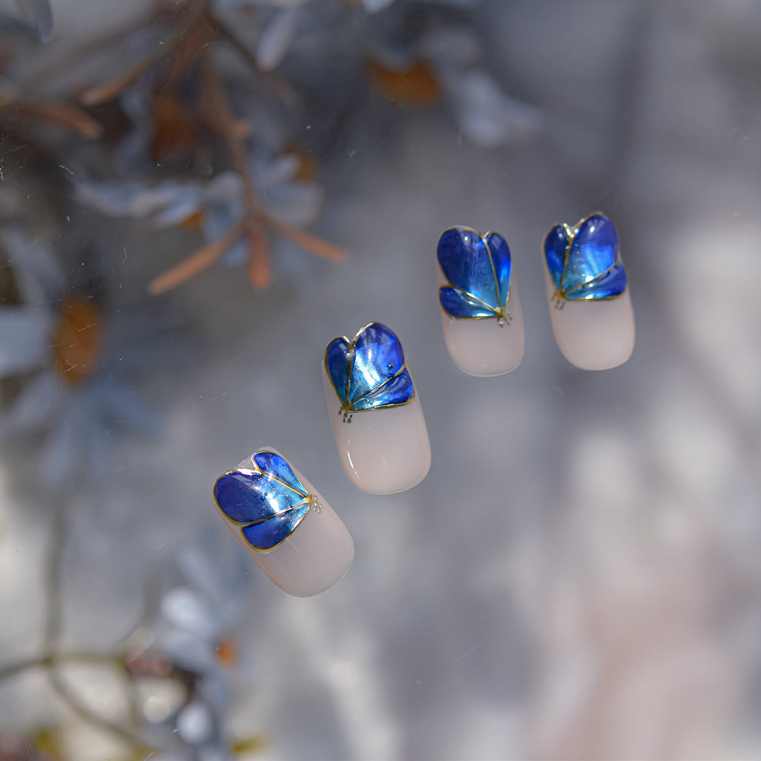 365nails: "Blue Gradient Butterfly Wing" – nail art stickers