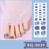 Semi-Cured Gel Nail Strips 3D Soft Glossy Toe Design (MOQ=3)