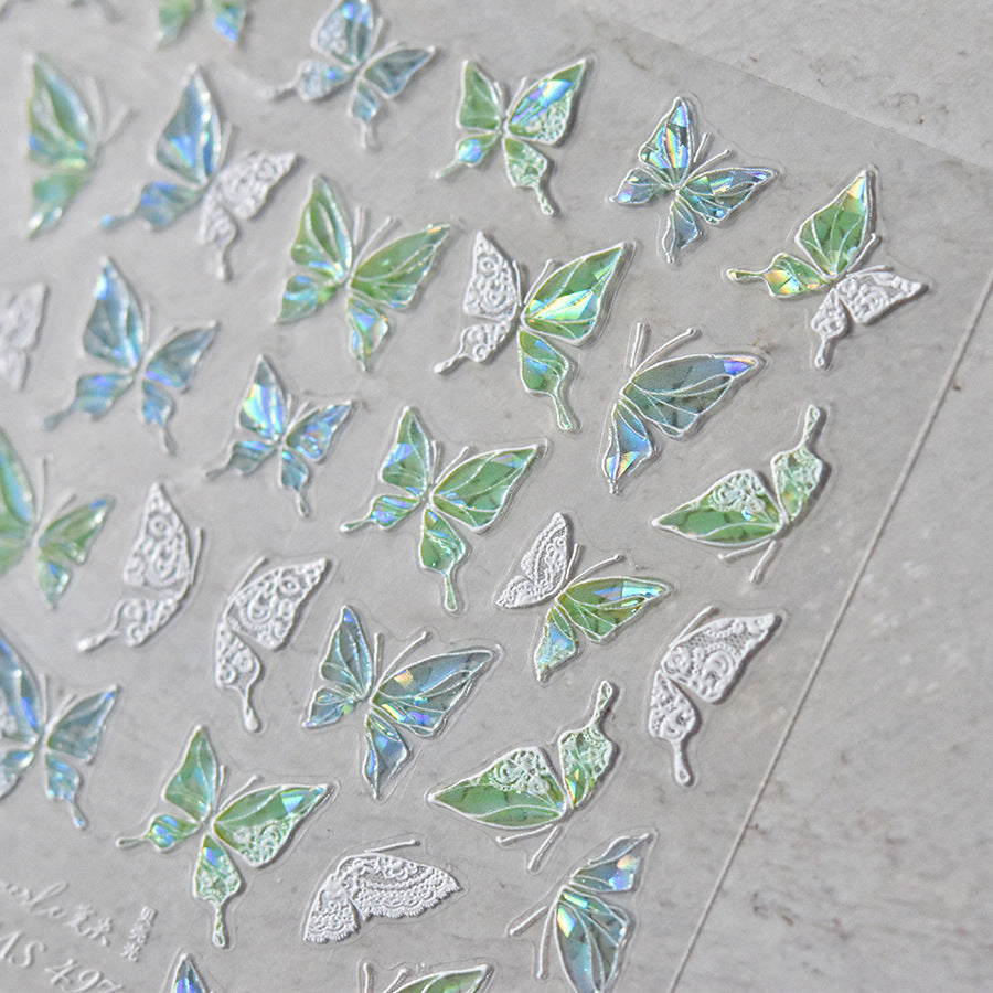 365nails: "Iridescent Aurora Butterfly" – Nail Art Stickers