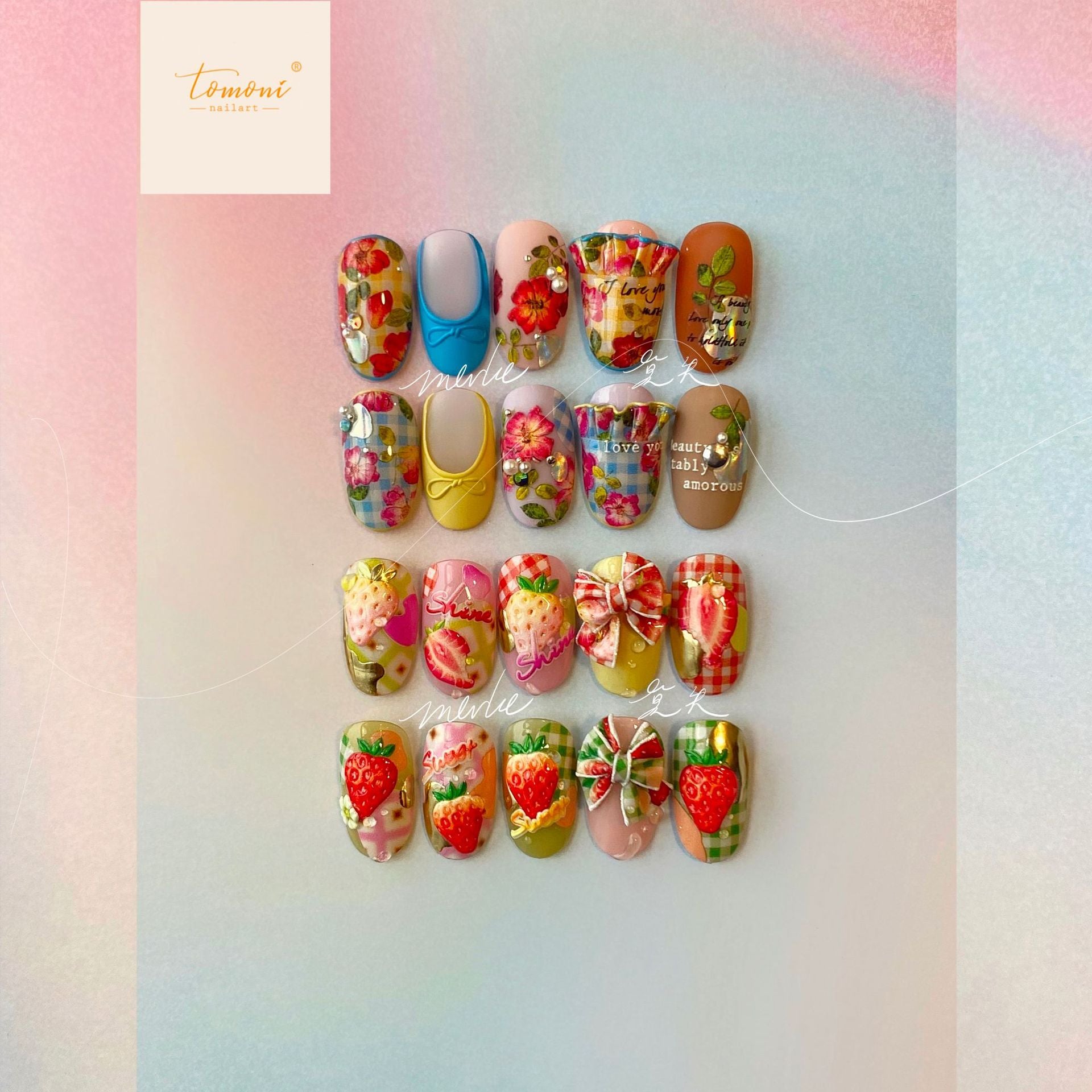 Blush Rose Blooms – Embossed Floral Nail Art Set