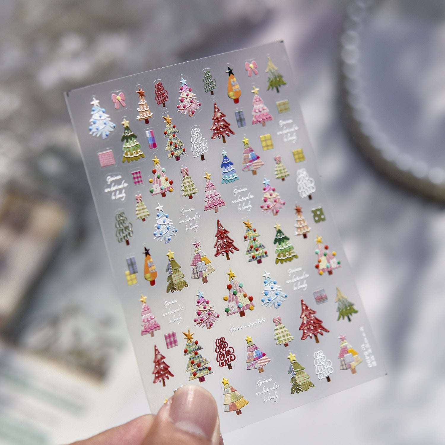 Christmas Sweet Party – Festive Bear Nail Art Stickers