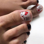 甜美冷感純色日曬棕腳趾穿戴甲 可批發款 24片｜365nails