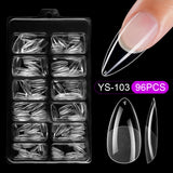 365nails: "Multi-Style Clear Nail Tips" – Assorted Nail Extension Set
