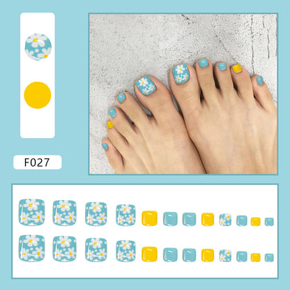 Unhas postiças com acabamento em unhas postiças Unhas postiças removíveis com acabamento em unhas postiças dos pés Unhas dos pés ｜365nails