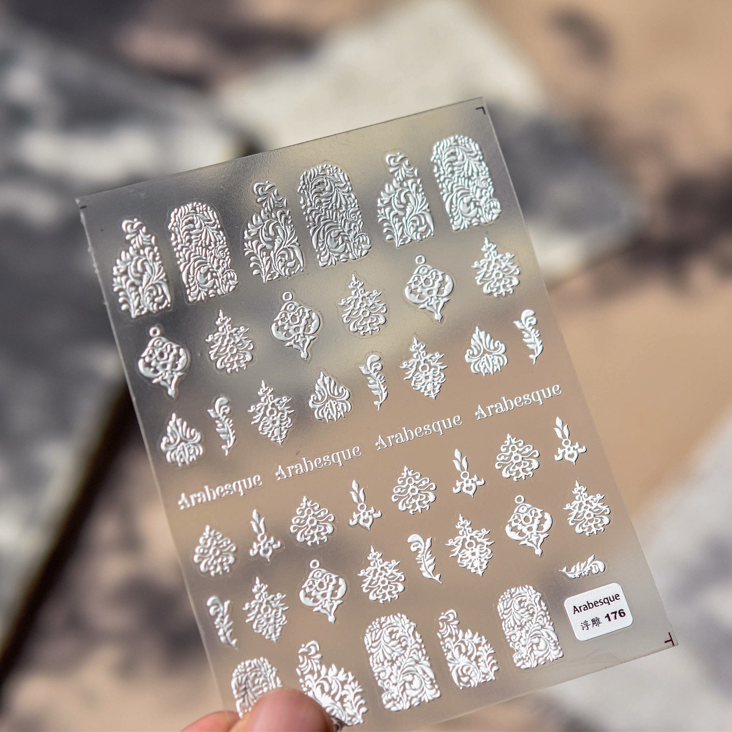 365nails: "White Lace Floral" – nail art stickers