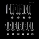 Nail Tips long semi-sticker nail pieces 500 pieces, boxed light and extended French nail pieces, transparent color XXL water pipe nail pieces
