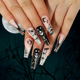 Unhas postiças tridimensionais para Halloween, unhas 3D, folhas de unha de morcego e aranha, atacado ｜ 365nails