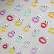 Googly Eyes Jelly Collection: "Silly Fun" – 3D Embossed Nail Sticker