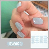 Nail art sticker simple solid color collection nail sticker gentle gradual change jump color nail sticker, waterproof and long-lasting sticker｜365nails