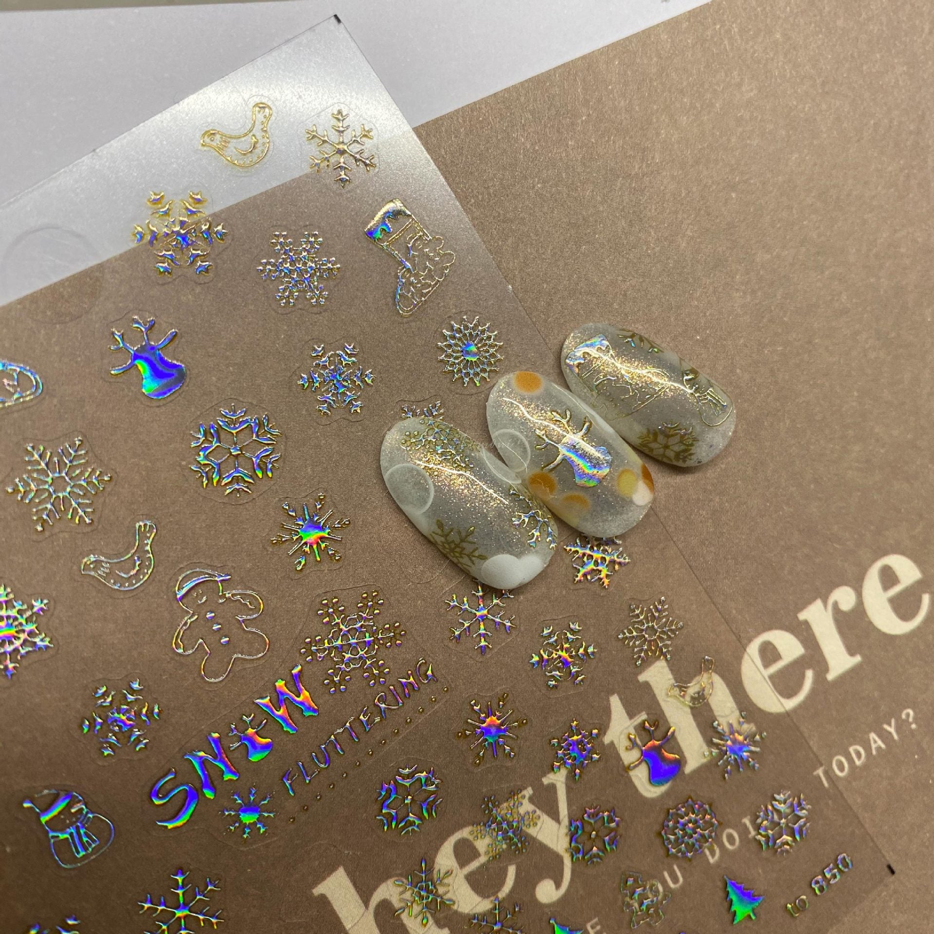 365nails: "luxury foil star, rose & holographic butterfly" – Nail Art Stickers