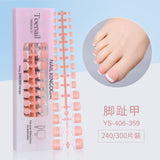 Nail Tips New  French press on nails 240 pieces boxed fake nail manicure work in progress matte full sticker French nail piece