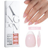 Hot-selling French-style armor, simple spray oil-shiny patch manicure removable trapezoidal nail piece 120 pieces in a box